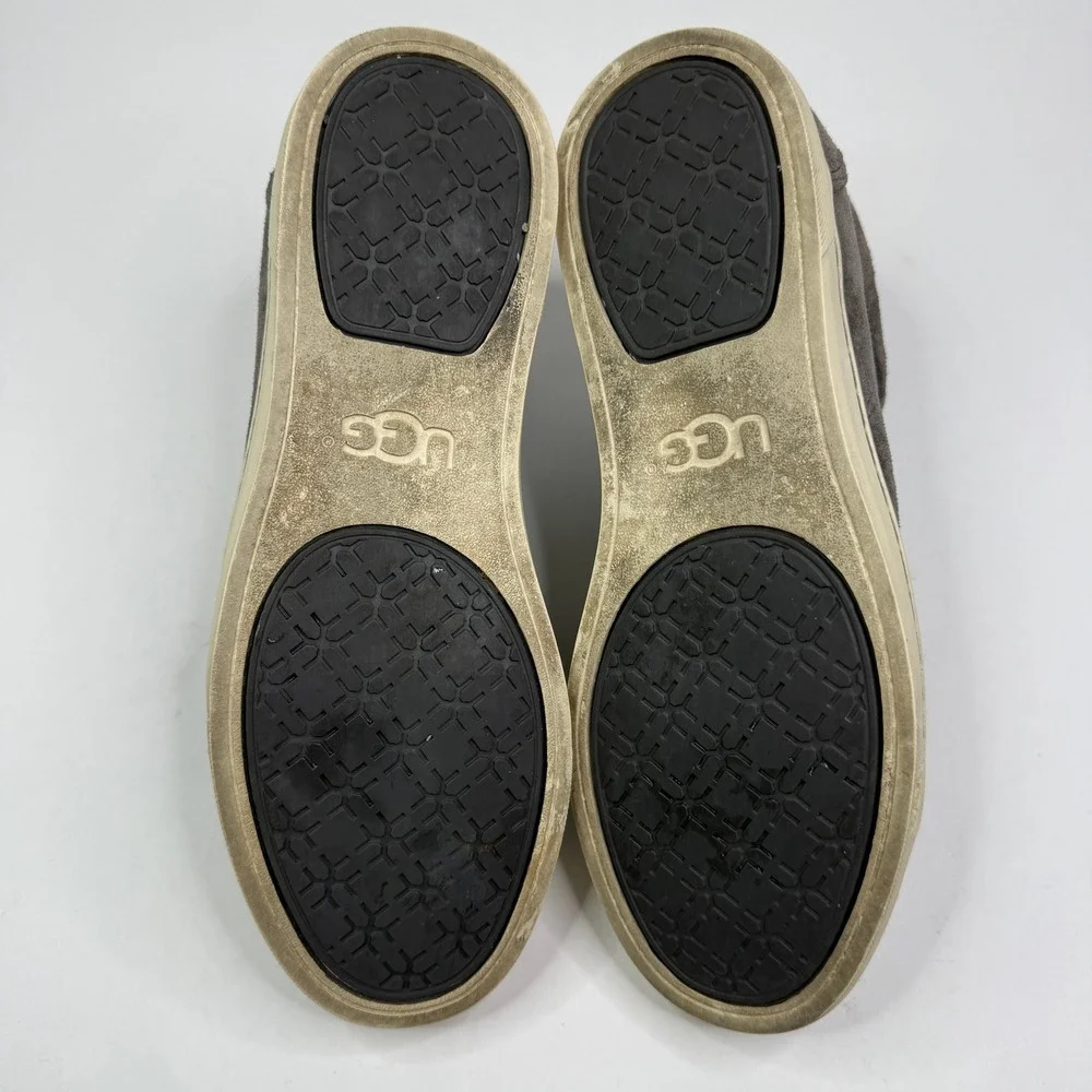 UGG Australia Womens 7 Grey Suede Low Top Lace Up Sneakers 1010638 - Picture 7 of 8